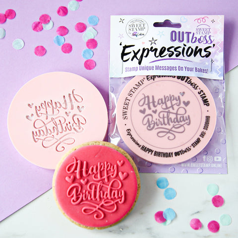 OUTbox Expressions - Hearts Happy Birthday