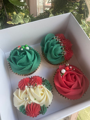 Christmas Cupcakes - Box of 4