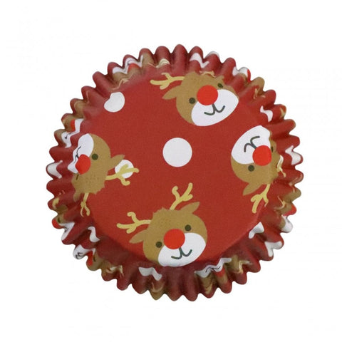 PME Reindeer Foil Lined Cupcake Cases x 30