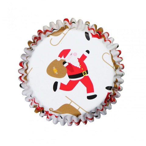 PME Santa & Sleigh Foil Lined Cupcake Cases x 30