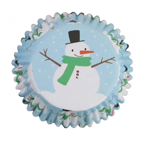 PME Snowman Foil Lined Cupcake Cases x 30 .