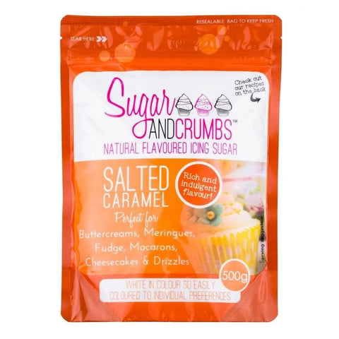 SUGAR & CRUMBS Salted Caramel Natural Flavoured Icing Sugar 500g