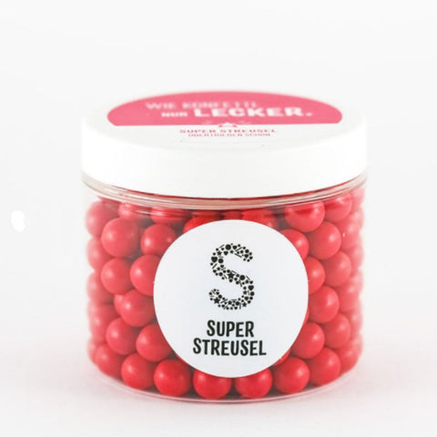 Super Streusel - Red Chocolate Coated Balls Sprinkles 180g