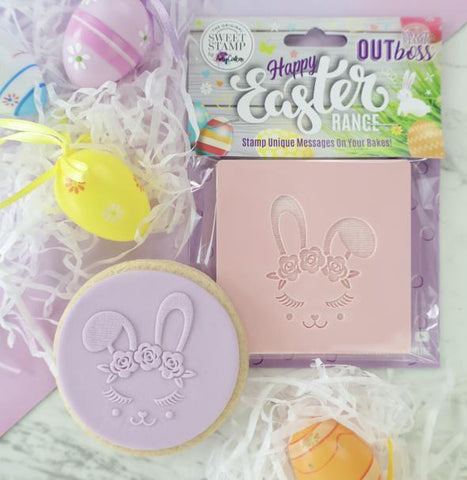 Sweet Stamp - Out Boss - Easter Rose Crown Bunny