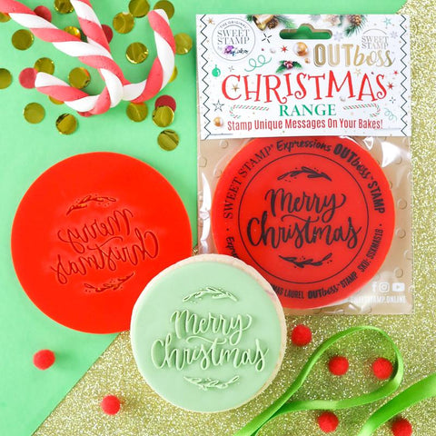 Sweet Stamp - Out Boss - Merry Christmas Laurel Frames MINI 60mm