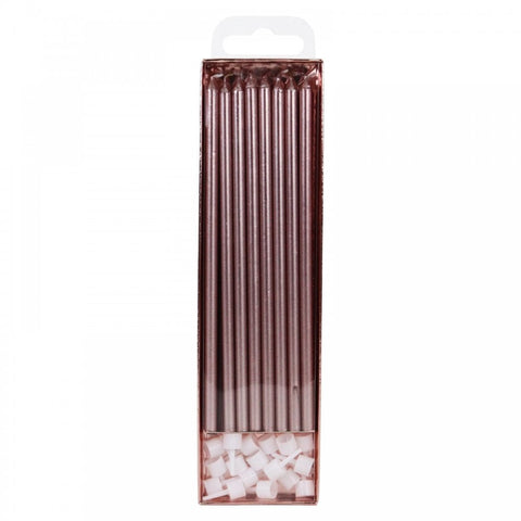 Rose Gold Tall Candles x 16 - PME