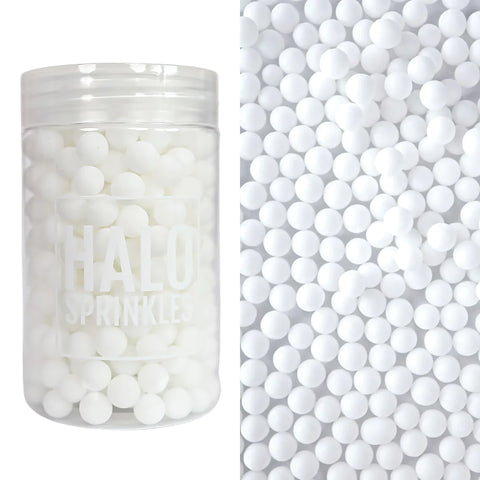 Halo Sprinkles - Large Matte White Sugar pearls